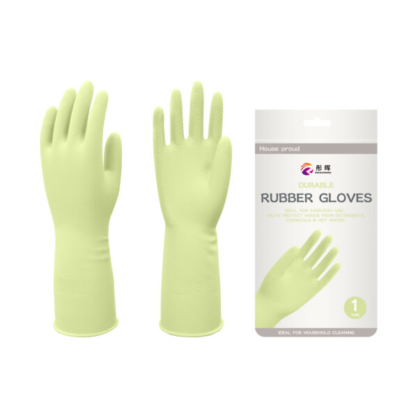 33CM 3 Colors Natural Rubber Kitchen Dishwashing Gloves