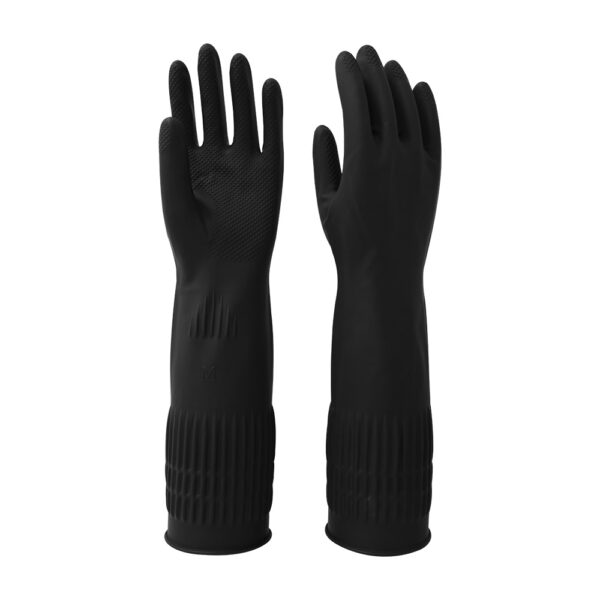 38 CM 2 Colors Rubber Kitchen Dishwashing Gloves