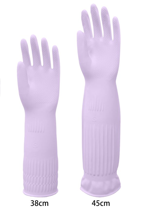 38CM/45 CM 3 Colors Reusable Household Cleaning Rubber Gloves