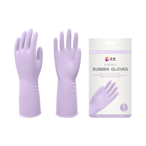 33CM 3 Colors Natural Rubber Kitchen Dishwashing Gloves