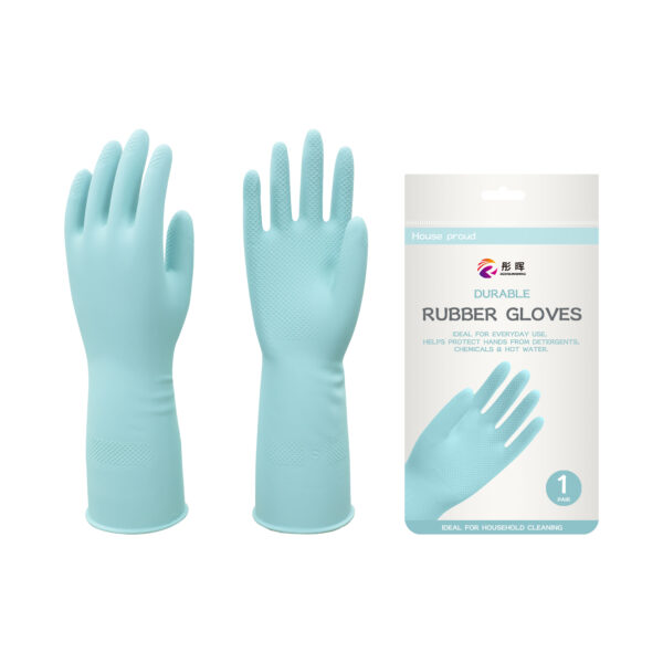 33CM 3 Colors Natural Rubber Kitchen Dishwashing Gloves