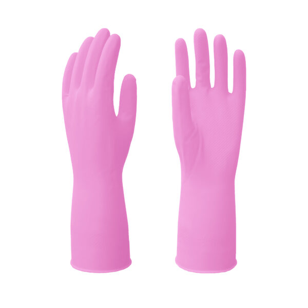 29 CM 3 Colors Reusable Natural Rubber Dishwashing Gloves