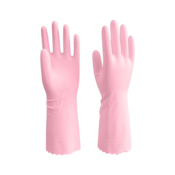 32 CM 3 Colors Reusable Dishwashing Cleaning PVC Gloves
