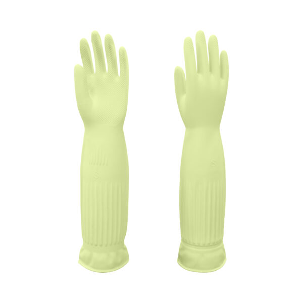 38CM/45 CM 3 Colors Reusable Household Cleaning Rubber Gloves