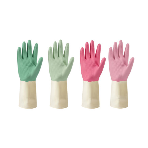 32 CM 4 Colors Long Cuff Bicolor Household Rubber Latex Gloves