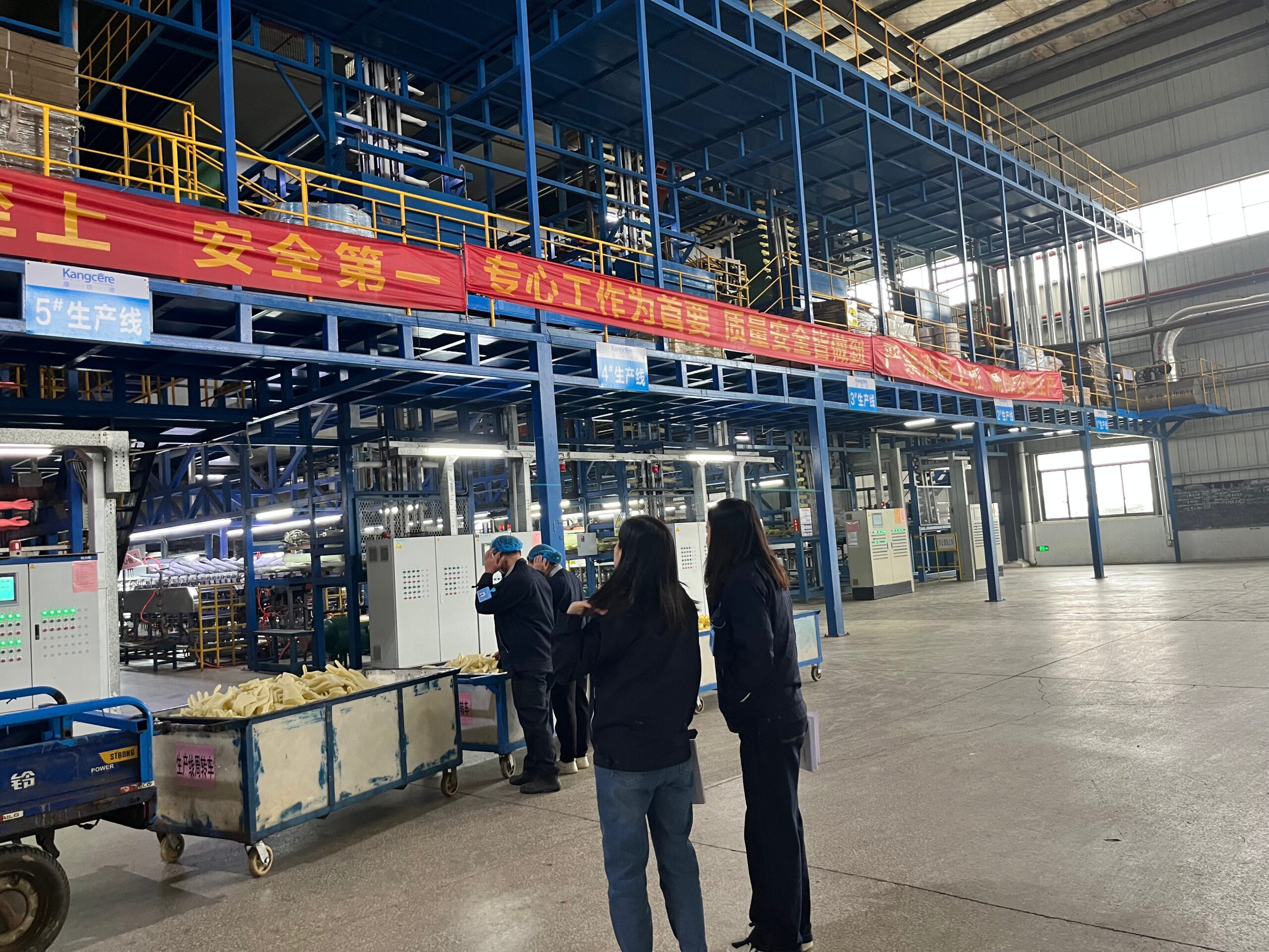 Sustainable glove manufacturing process at Guangzhou Red Sunshine factory.