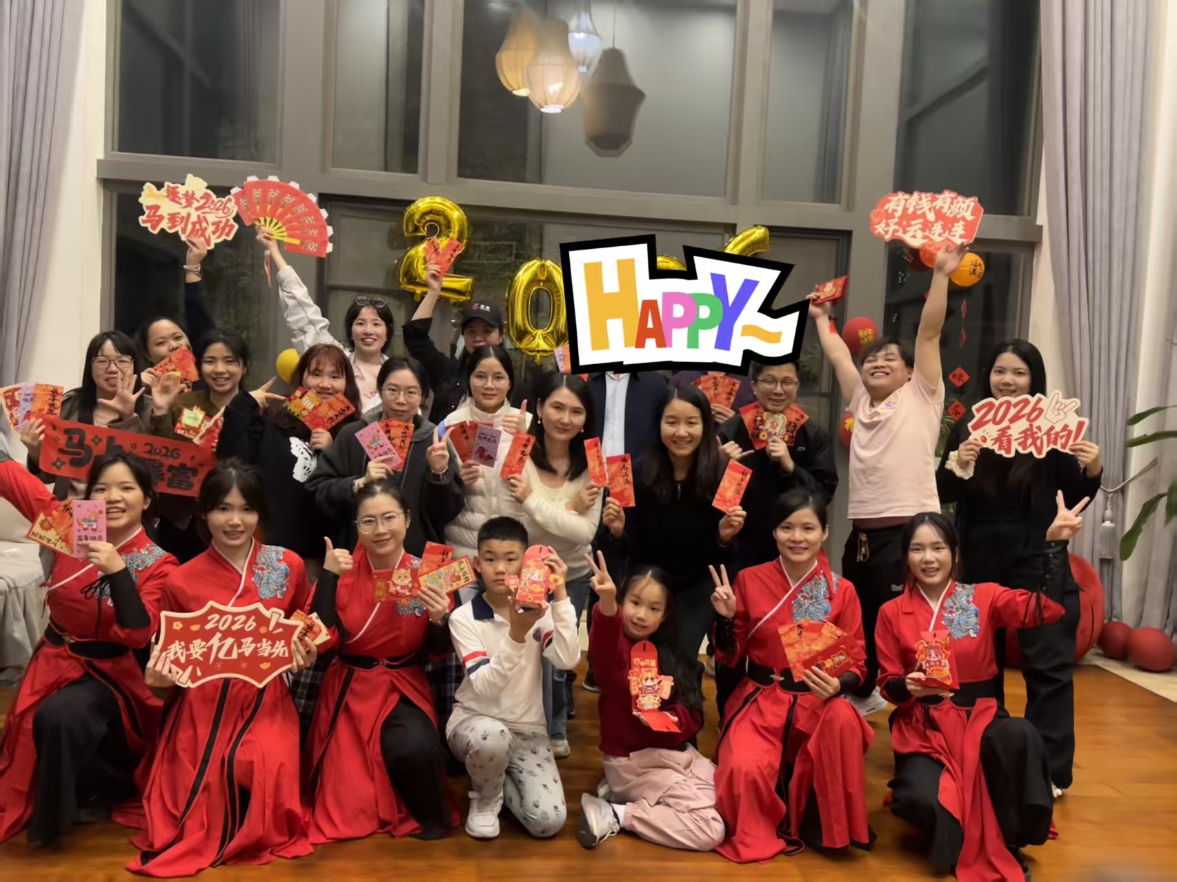 Red Sunshine team celebrating the 2026 business kickoff for reusable glove exports.