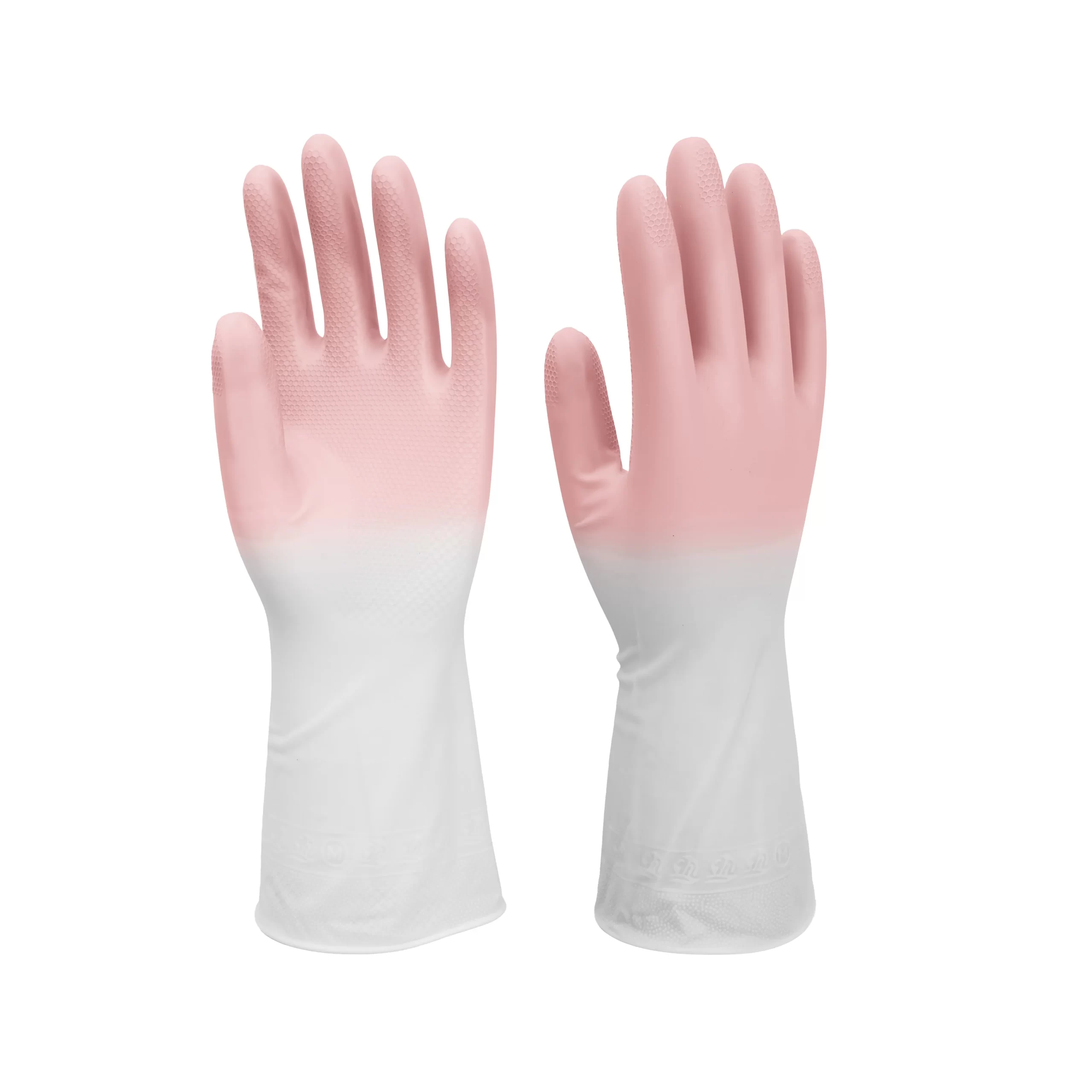 30CM 3 Bicolor Latex Free Waterproof Kitchen Dishwashing PVC Gloves - Image 7
