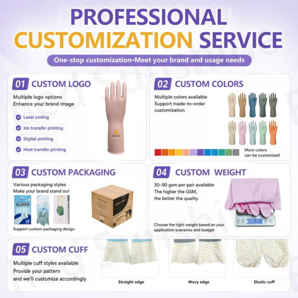 Latex household gloves-RHJ-33-YX2