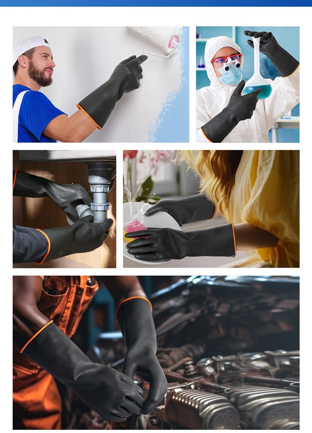 Latex industrial gloves-RIX-55-GM 6 Latex industrial gloves-RIX-55-GM